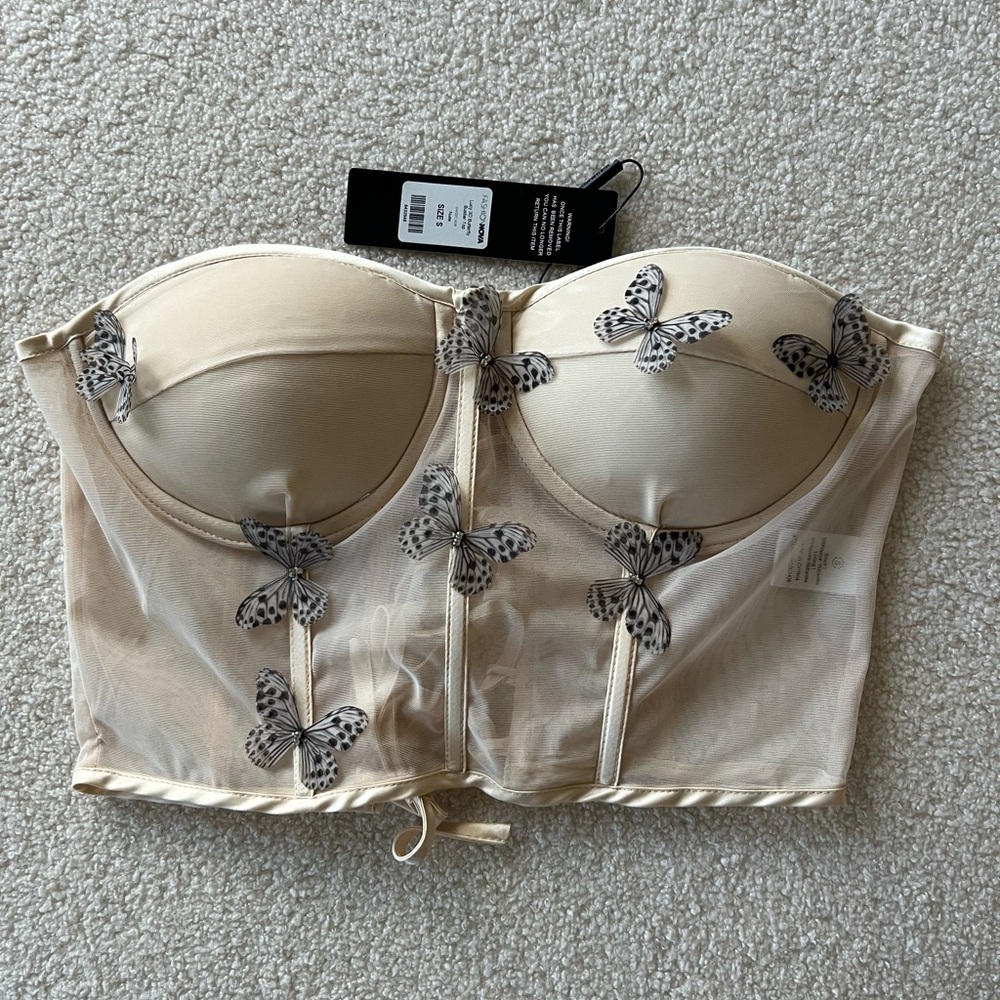 NWT Fashion Nova Butterfly Corset Too
